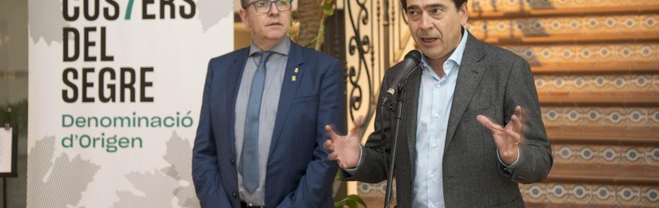 Tomàs Cusiné, Presidente de la DO Costers del Segre y Joan Talarn, Presidente de la Diputación de Lleida