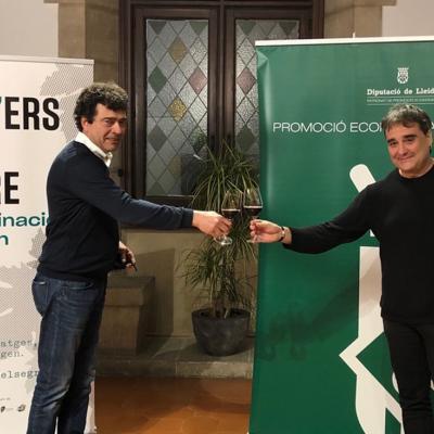El president de la DO Costers del Segre Tomàs Cusiné, i el Diputat i Vicepresident del Patronat de Promoció Econòmica, Carles Gibert Bernaus.